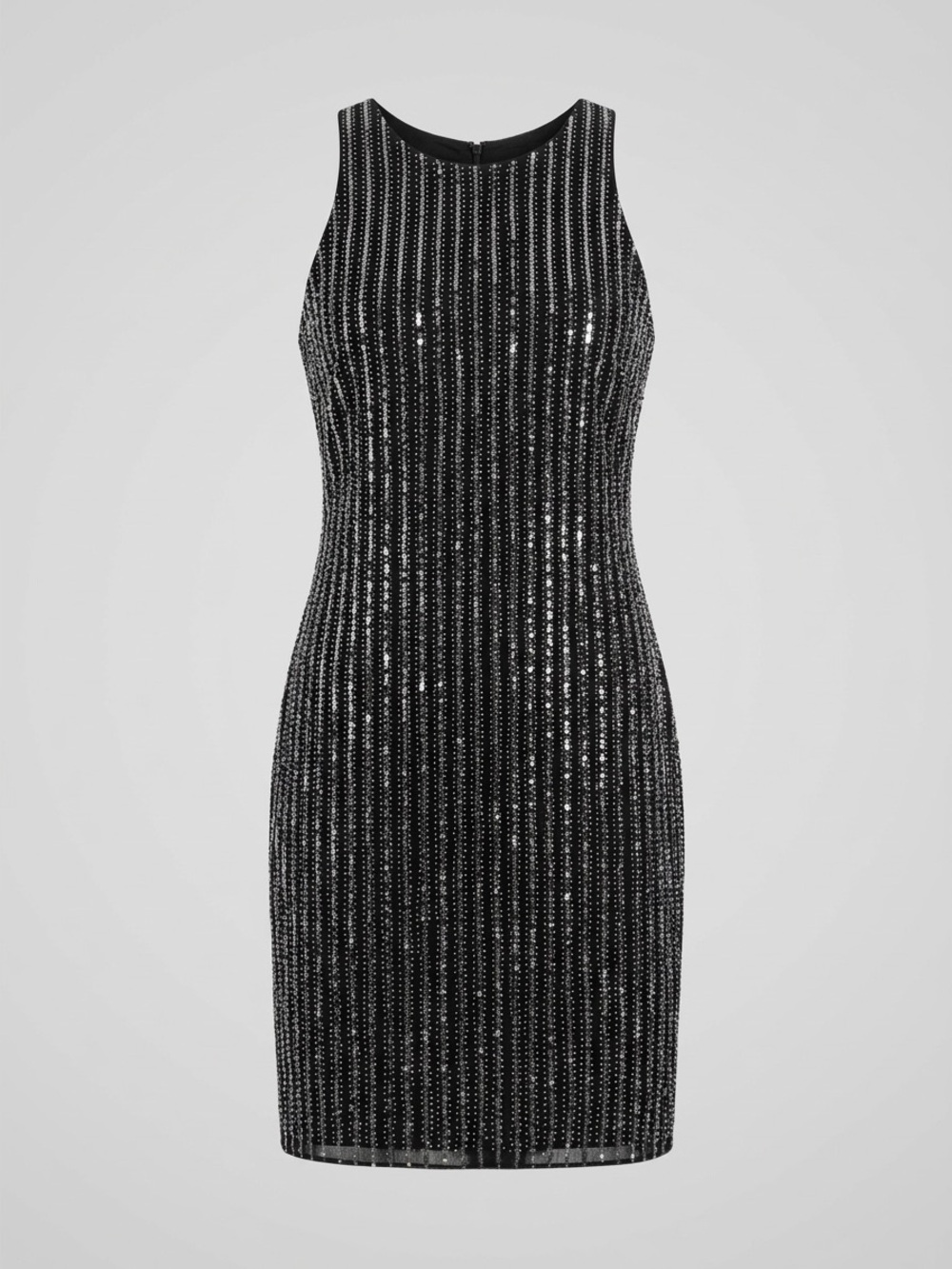 Aidan Mattox Black Sequin Mini Dress Size 0 EUC